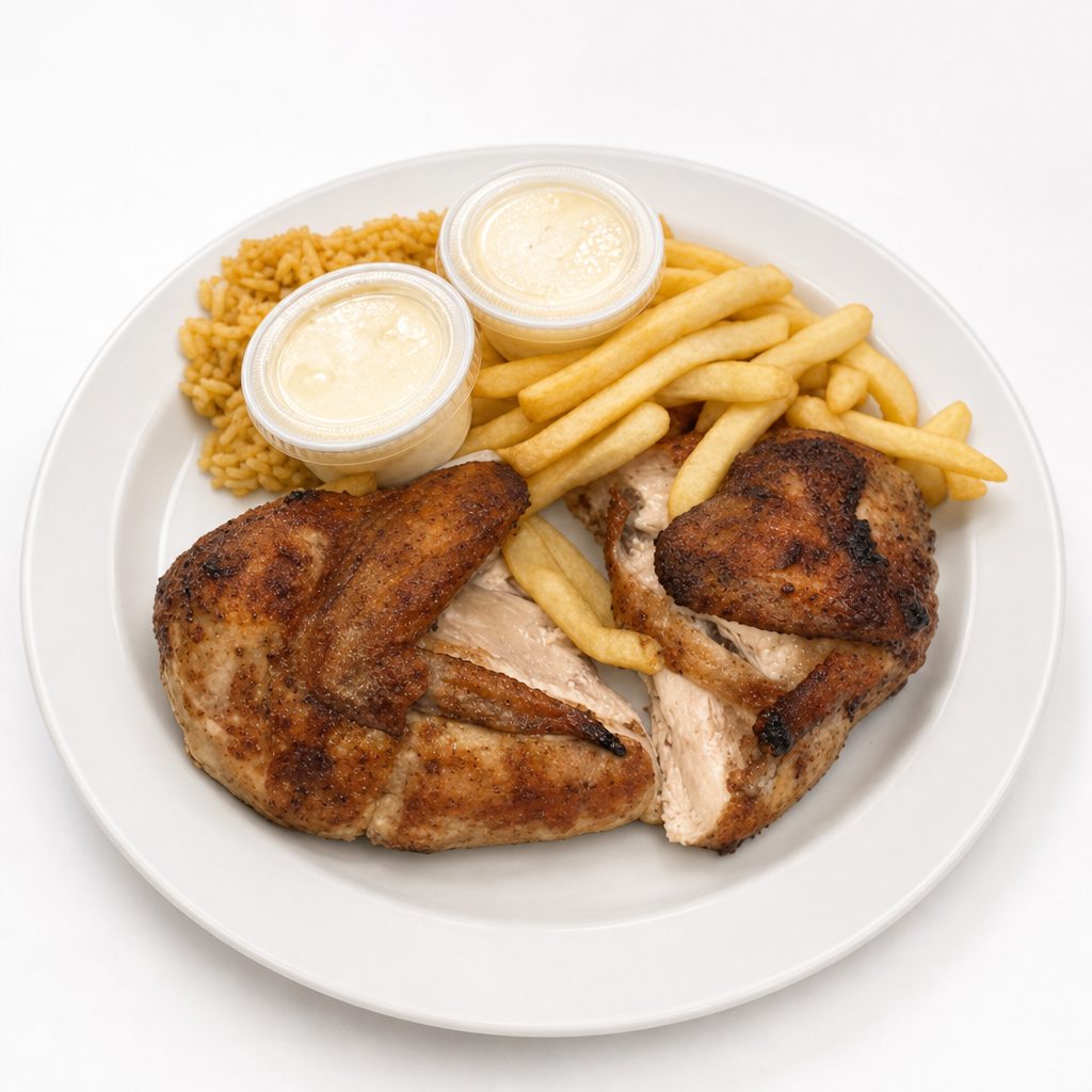 1/2 Chicken (White With 2 Sides).