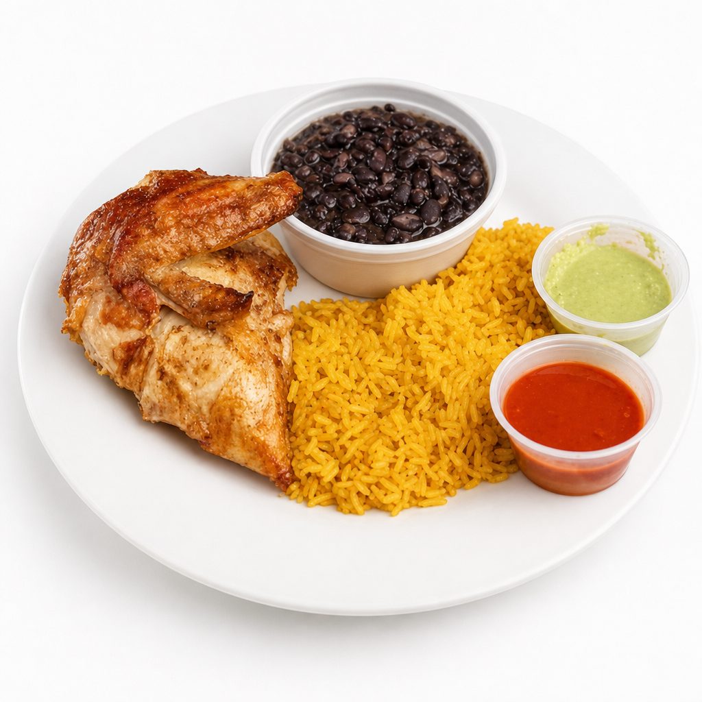 1/4 Chicken (White With 2 Sides).