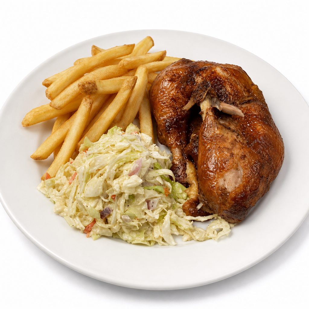 1/4 Chicken (Dark With 2 Sides).