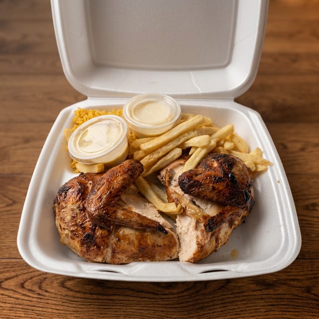 1/2 Chicken (White With 2 Sides).